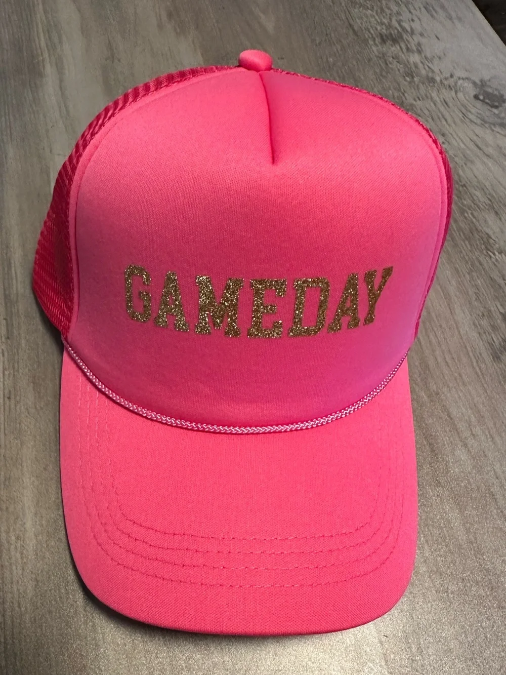Pink and Gold Gameday Hat NWT